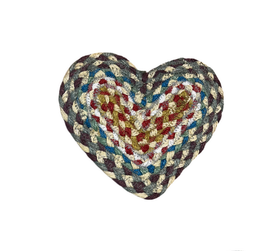 Carnival jute heart coaster