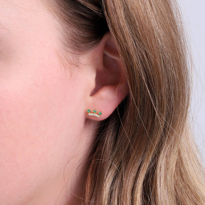 KINFOLK Fairy with Green crown earrings