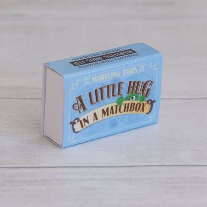 A Blue Little Hug Wool Felt Heart In A Matchbox
