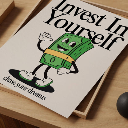 Invest In Yourself Retro Print