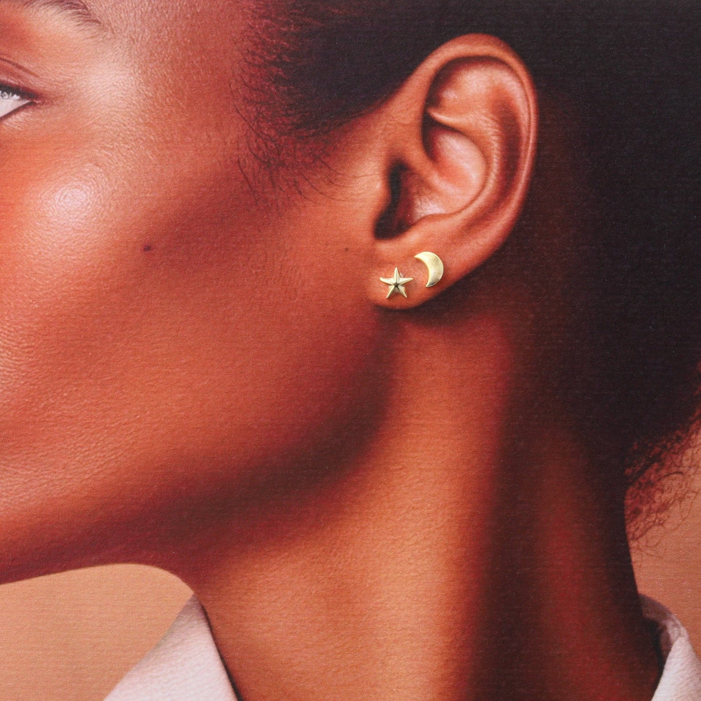 Earrings In A Message Bottle 'Love To The Moon'