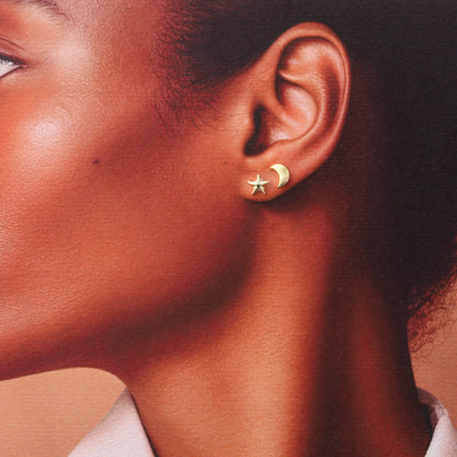 Earrings In A Message Bottle 'Love To The Moon'