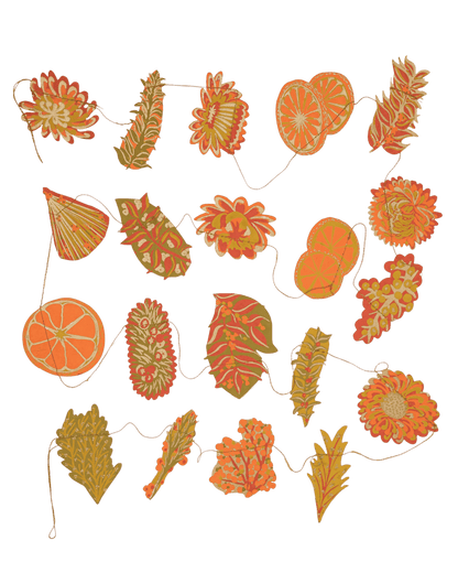 Garland Autumn Blooms Sewn