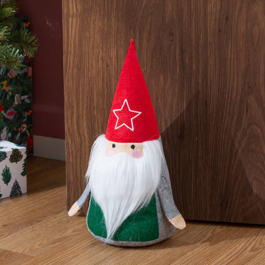 Scandi Santa Festive Door Stop Red