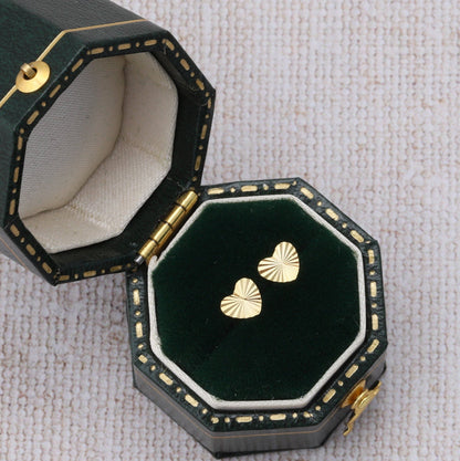 KINFOLK Nutcracker Diamond Cut Heart Earrings