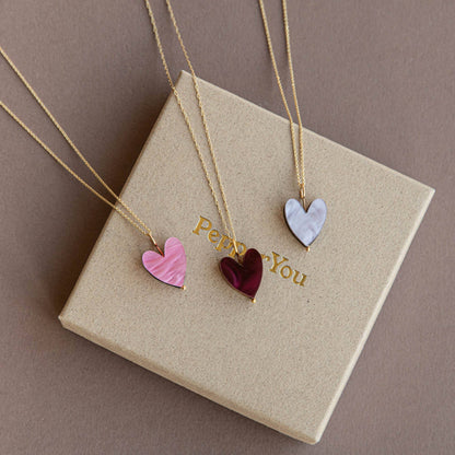 Love Grows Merlot Red Marble Gold Necklace