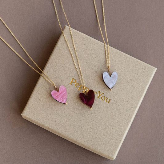 Love Grows Marble Pink Gold Necklace