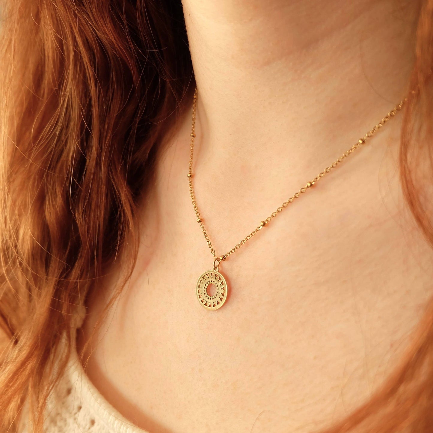 Gold Mandala Necklace