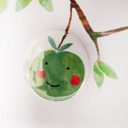 Happy Apple - Greeting card with badge
