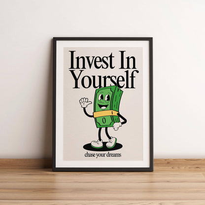 Invest In Yourself Retro Print