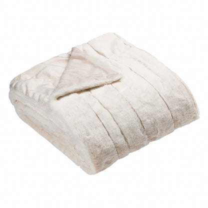 Empress Faux Fur Throw Cream6