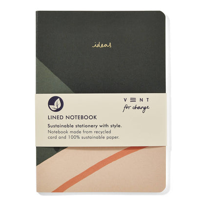 Notebook A5 Recycled & Sustainable Lined Paper Ideas - Green