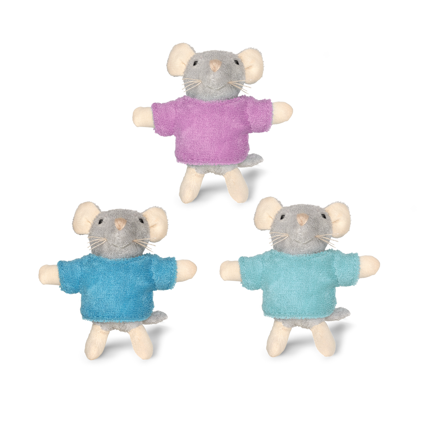 Kids Plush Toy- Mouse Triplets (8cm)