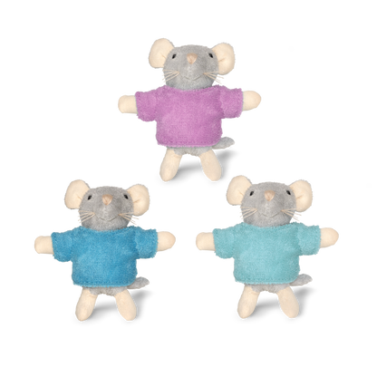 Kids Plush Toy- Mouse Triplets (8cm)