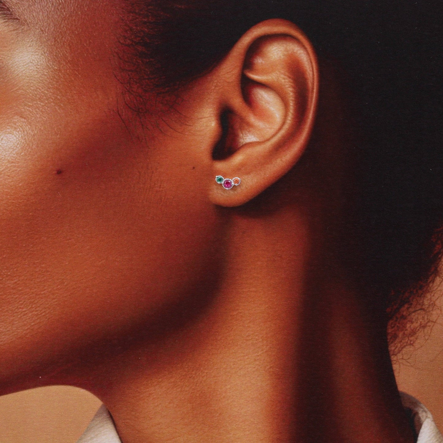 KINFOLK Red Dress & Fairy Crystal Gem Earrings