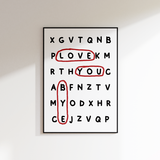 Love You Bye Print | Home Wall Decor | Modern Wall Art