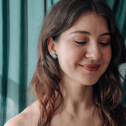 Hand Drawn Star Studs 