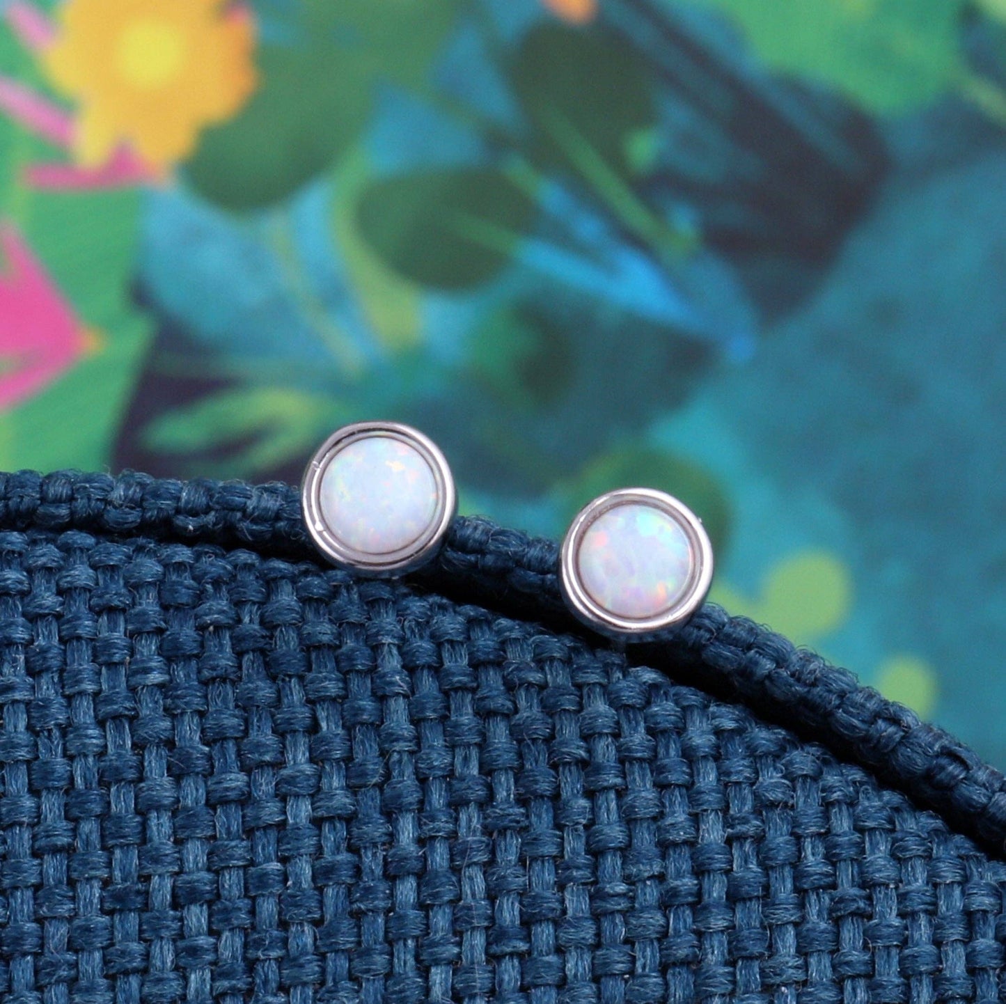 KINFOLK  Green Elf with Moonstone studs