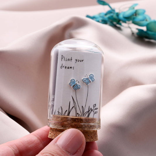 PLANT YOUR DREAMS enamel BUTTERFLY earrings