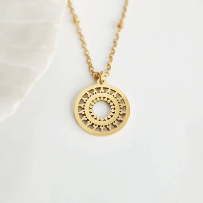 Gold Mandala Necklace