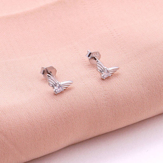 Message Bottle Sterling Silver Earrings Guardian Angel