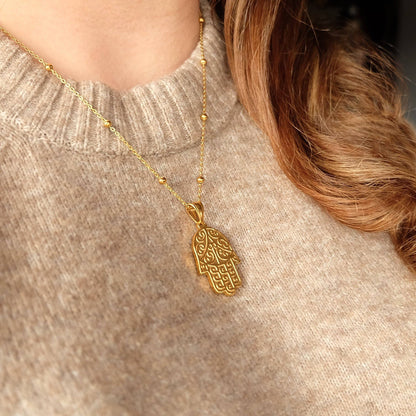 Hamsa Pendant Necklace