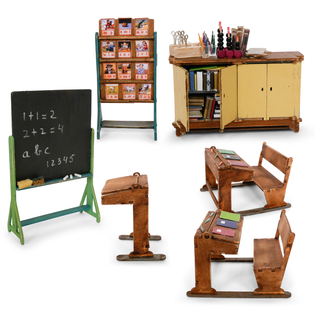 Kids DIY Dollhouse Furniture Kit - Classroom (Scale 1:12)