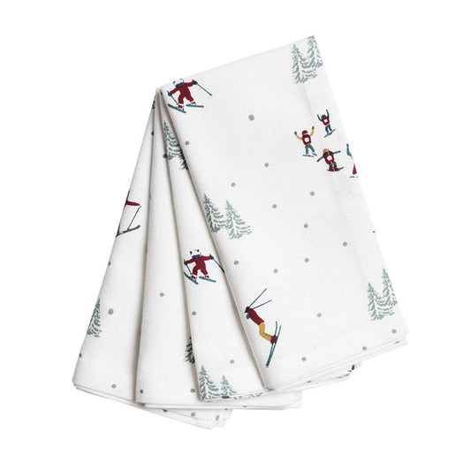 Skiing Napkins (Set of 4)