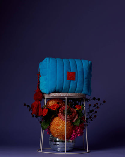 Blue Velvet Cosmetic Case