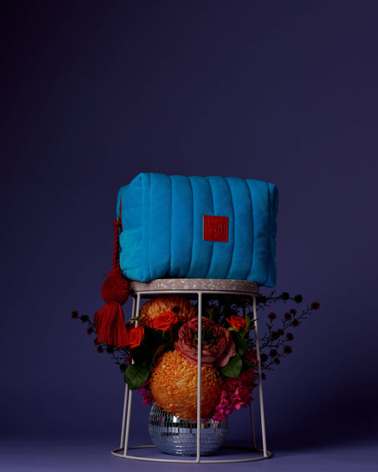 Blue Velvet Cosmetic Case
