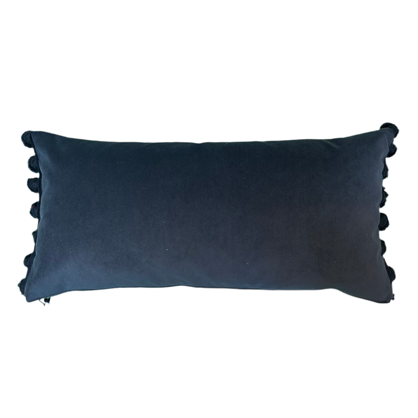 Becca Who zebra print blue green cushion