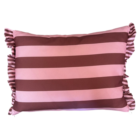 Colours of Arley Pink Stripe  / Ian Mankin cushion