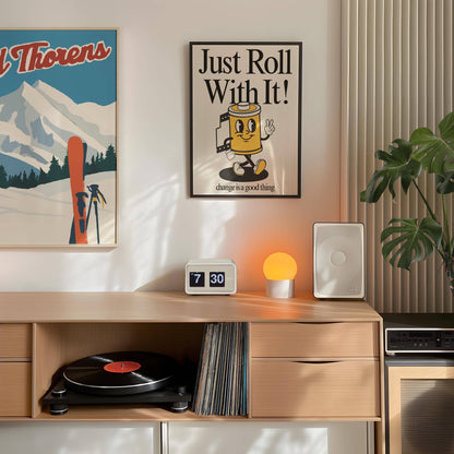 Just Roll With It Retro Print