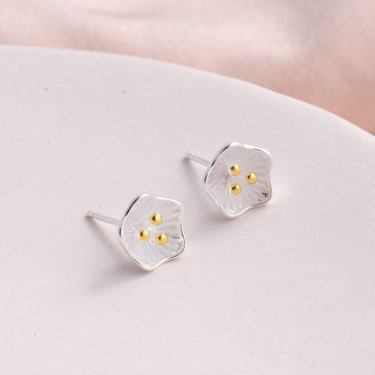 Message Bottle Earrings 'Flower And Rain'