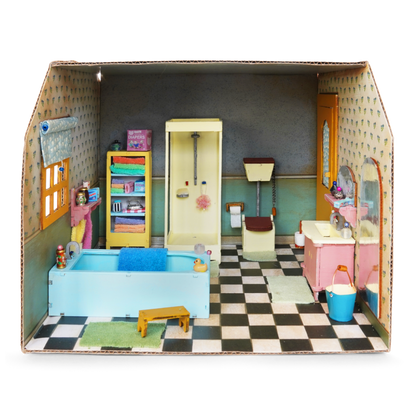 Kids DIY Dollhouse Furniture Kit - Bathroom (Scale 1:12)