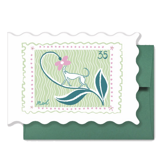 Sniff Stamp, A6 Shaped Greetings Card
