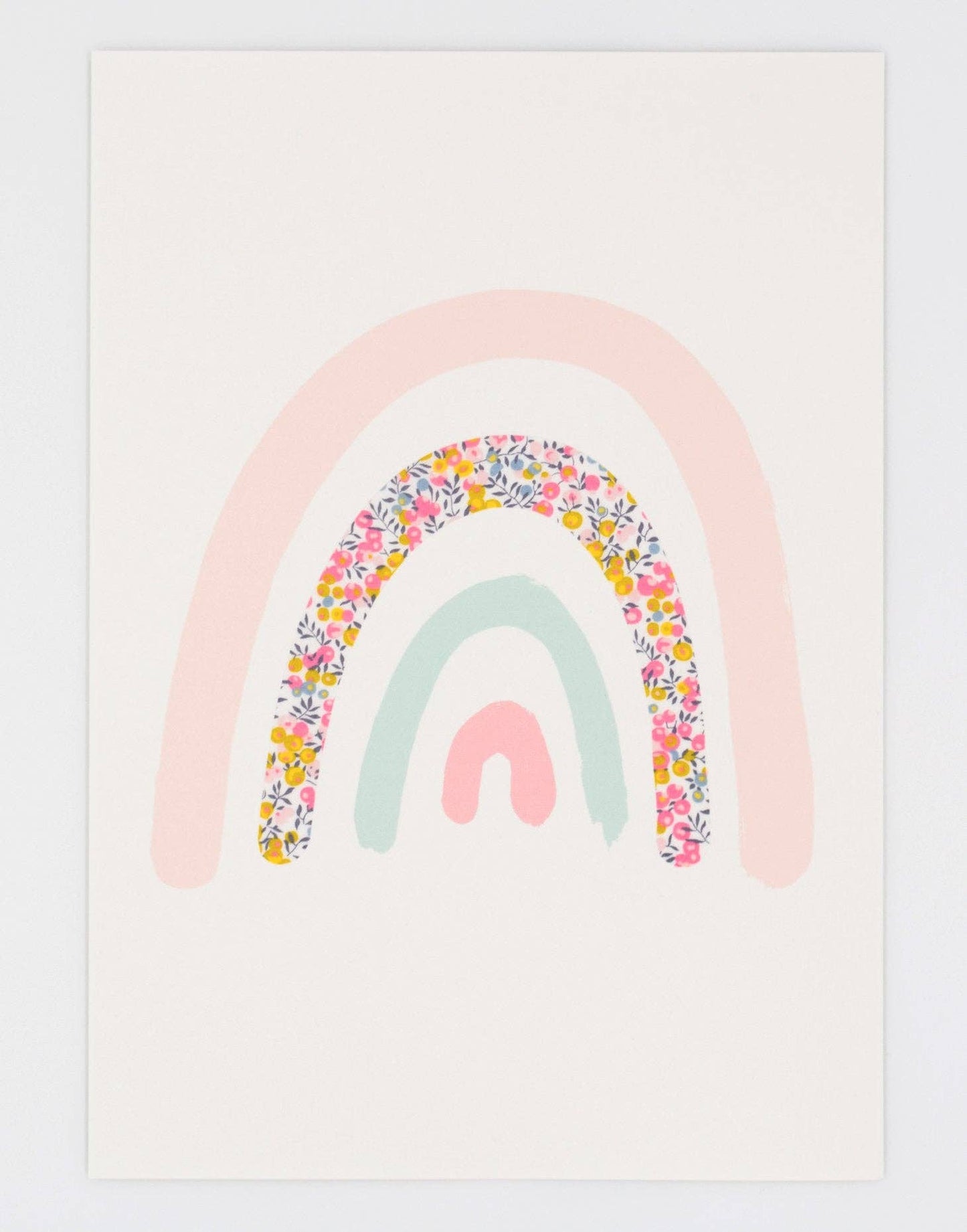 Rainbow Nursery Art - made with Liberty fabric
