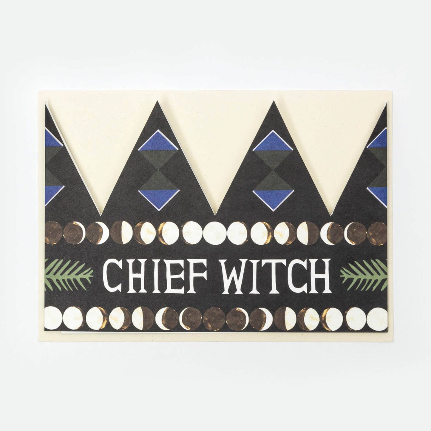 Chief Witch Party Hat Card