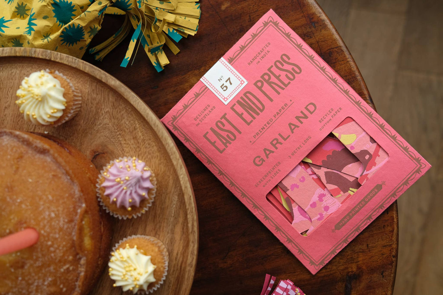 Happy Birthday - Recycled Red Mix Sewn Garland