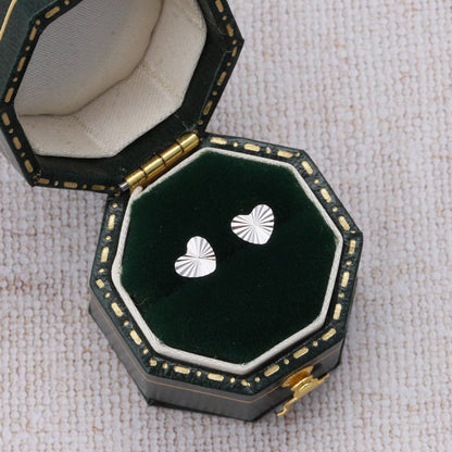 KINFOLK Nutcracker Diamond Cut Heart Earrings