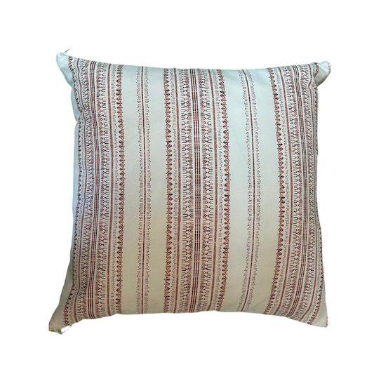Pure edit  coral stripe/heart 18 " cushion