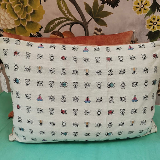 Sudbury silk mill Bugs cushion