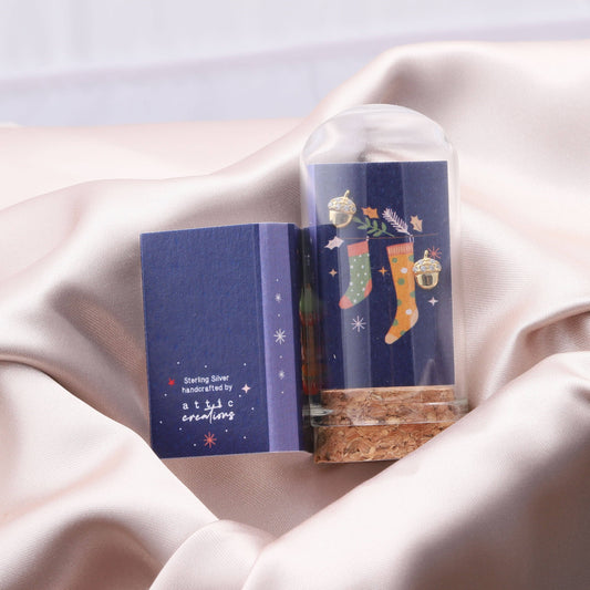 'STOCKING' Christmas Nuts Earrings