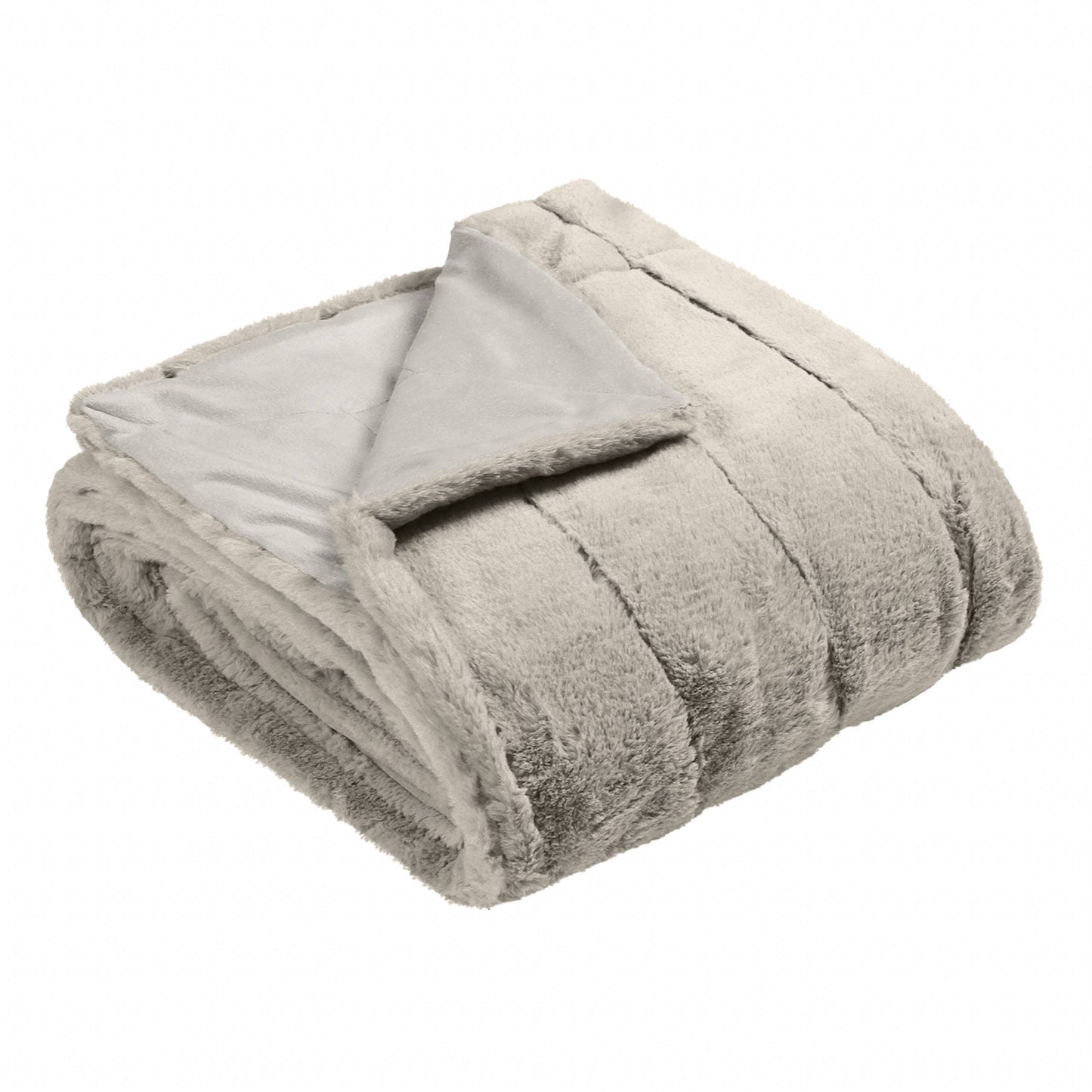 Empress Faux Fur Throw Grey