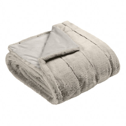 Empress Faux Fur Throw Grey