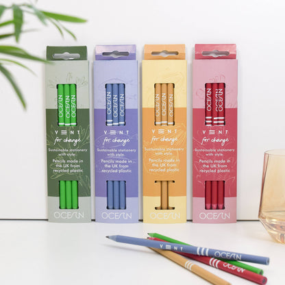 Pencils Pack of 3 recycled - OCEAN Algae Green