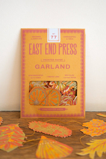 Garland Autumn Blooms Sewn