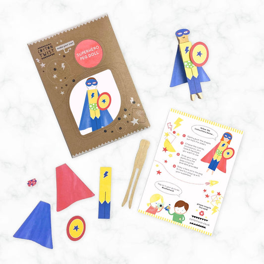 Make Your Own Superhero Peg Doll