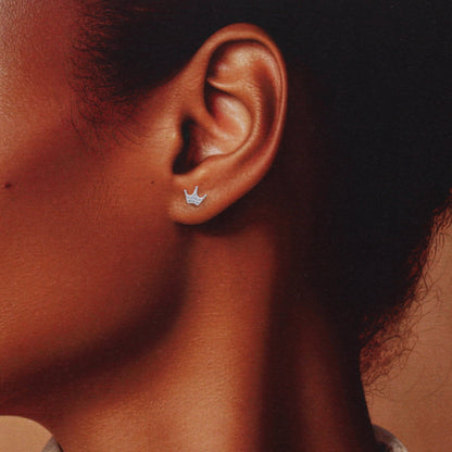 KINFOLK Fairy with clear crystal crown earrings