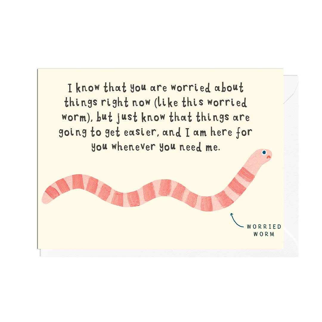 WORRIED WORM Card